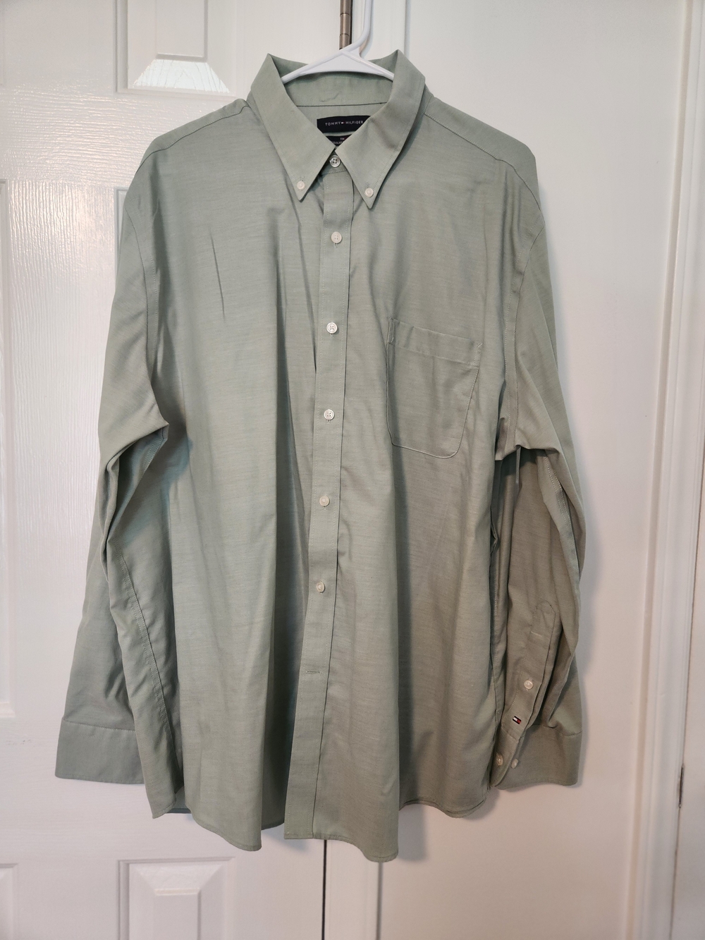 Tommy Hilfiger Light Sage Green Button-Down Shirt